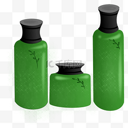 补水护肤品精华绿瓶
