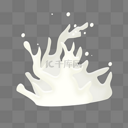 飞溅的牛奶装饰插画