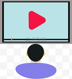 视频播放视频图片_卡通简约看视频图片