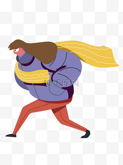 奔跑女人图片_奔跑的女人扁平化人物设计可商用