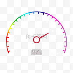 刻度值图片_卡通汽车仪表盘插画