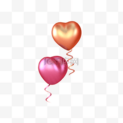 彩色漂浮气球图片_彩色创意圆弧心形气球元素