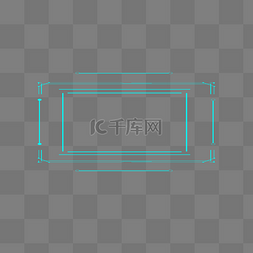 蓝色高科技方框科技边框元素