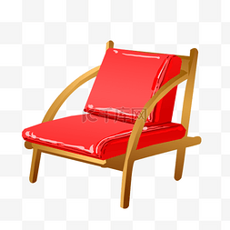 手绘红色座椅