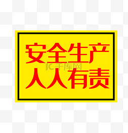 红色文字工业方形安全生产提示牌