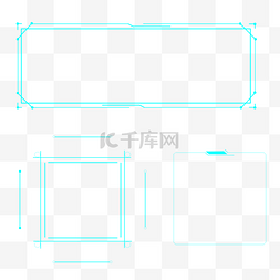 边框科技荧光图片_科技蓝色边框下载