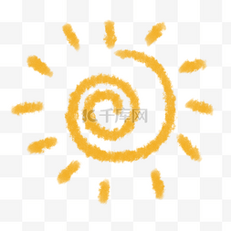 太阳光手绘图片_手绘太阳