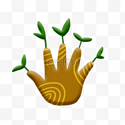 绿色手指图片_绿色创意爱护环境手势