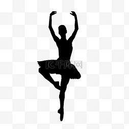 创意舞女图片_黑色芭蕾舞女演员