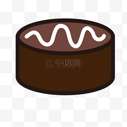 巧克力蛋糕矢量插画