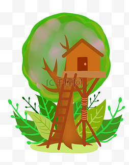 楼梯创意图片_创意绿色植物房子