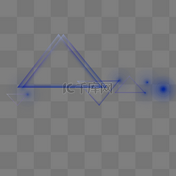 光效三角图片_蓝紫色三角渐变炫彩发光效果
