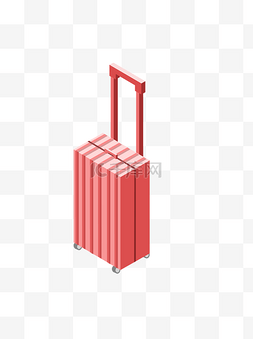 旅行箱拉杆图片_2.5D元素粉红色拉杆行李箱免扣元