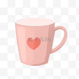 粉色可爱咖啡杯png