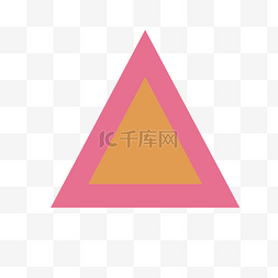 几何图形图片_粉色边框整齐正三角形