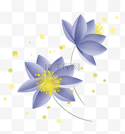 春天蓝色立体花朵