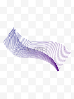 紫色渐变科技科幻线条装饰图案背