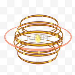 橙黄元素图片_橙黄多环绕光圈设计