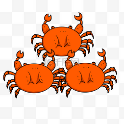 水产海鲜螃蟹插画