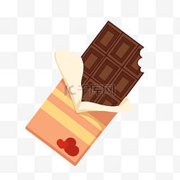 手绘情人节巧克力插画