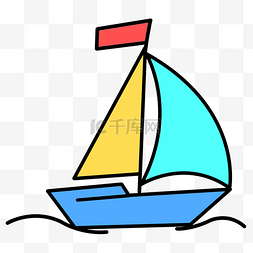 彩色的轮船图片_彩色的轮船免抠图