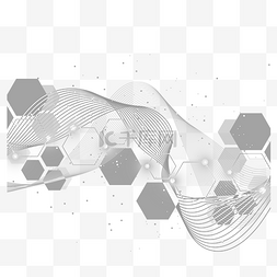 创意几何抽象装饰图片_科技医疗创意几何素材装饰