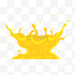 液体芒果汁图片_美味的芒果汁飞溅插画
