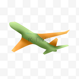 绿色飞机客机 