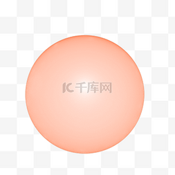 立体球白色图片_橙色立体光亮圆球免抠图