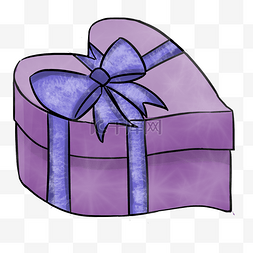 紫色立体创意水墨礼盒