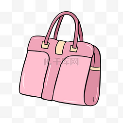 包包插画图片_粉色的可爱包包插画