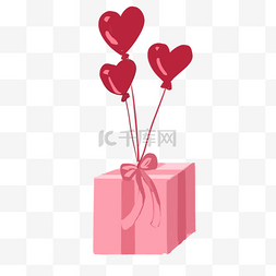 礼物盒手绘卡通图片_手绘粉色礼物盒插画