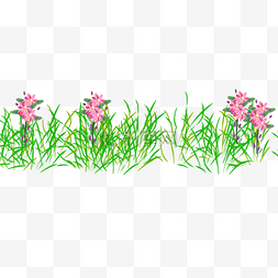 草地上的花朵图片_春天鲜花草地下载