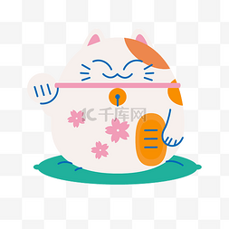猫的铃铛图片_日本特色招财猫 