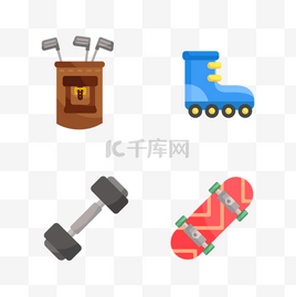 滑板户外运动图标icon设计素材-滑板户外运动图标模板下载-千库网