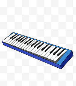 乐器蓝色钢琴