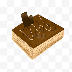 蛋糕图片_巧克力美食蛋糕插画