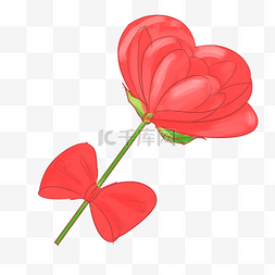 爱情红玫瑰设计插画