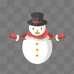 围巾手套帽子图片_新年的雪人