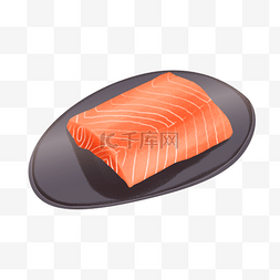 肉类三文鱼的插画