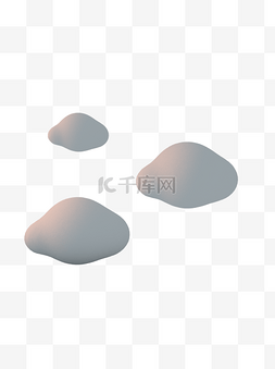 简洁云朵图片_3D实物质感可爱简洁云朵