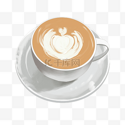 手绘美味咖啡图片_手绘咖啡图案插画