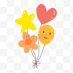 装饰花朵心形图片_节日彩色异形气球组合
