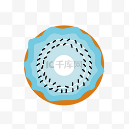 美食分层素材图片_夏季卡通美食甜甜圈png下载