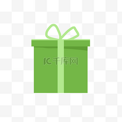 礼物用图片_简约手绘绿色的礼物盒插画海报免