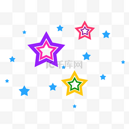 漂浮彩色星星设计