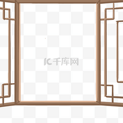 窗棂图片_古风复古窗子素材