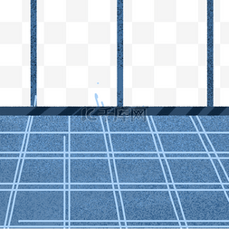 地面铺装平面图片_蓝色创意地砖元素