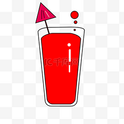 MBE风格红色冰凉果汁