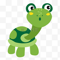 乌龟可爱卡通图片_小清新乌龟Q版绿色